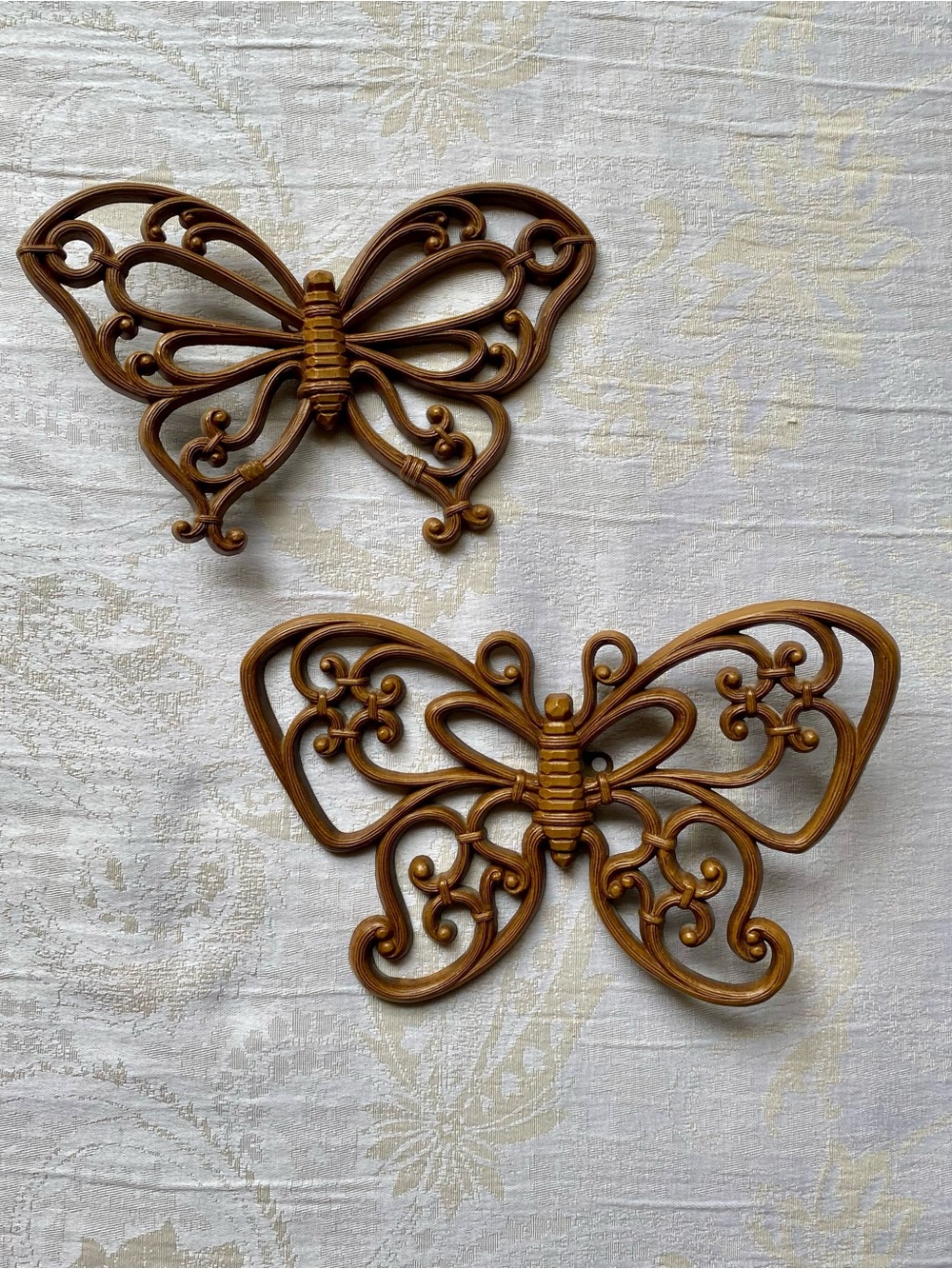 Vintage 1970s Homco Butterfly Wall Hangings
